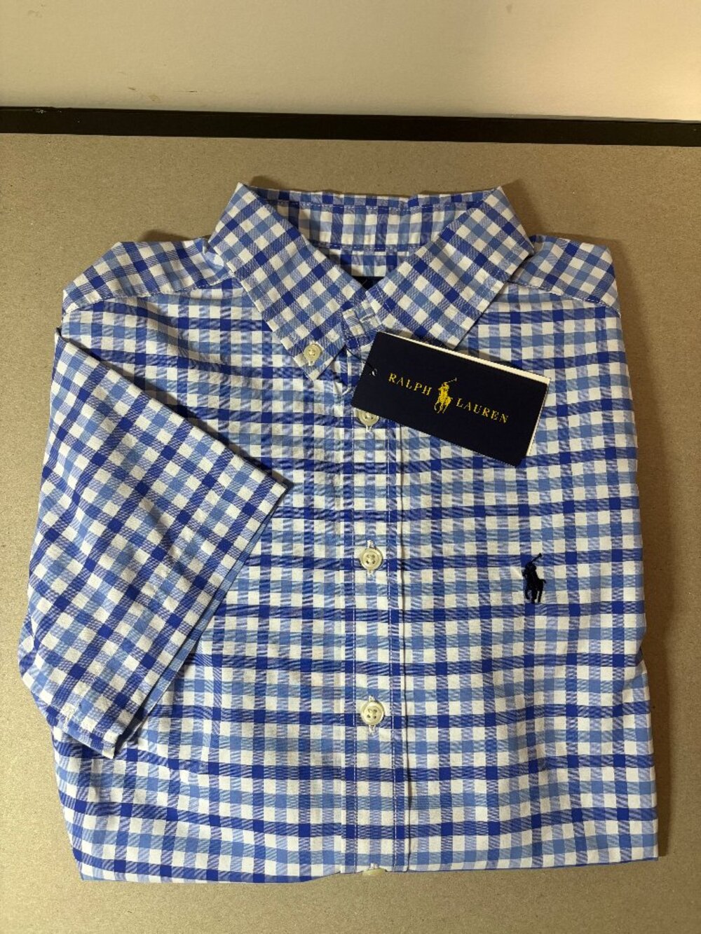 Polo Ralph Lauren Boy's Gingham Cotton Poplin Shirt (NWT)